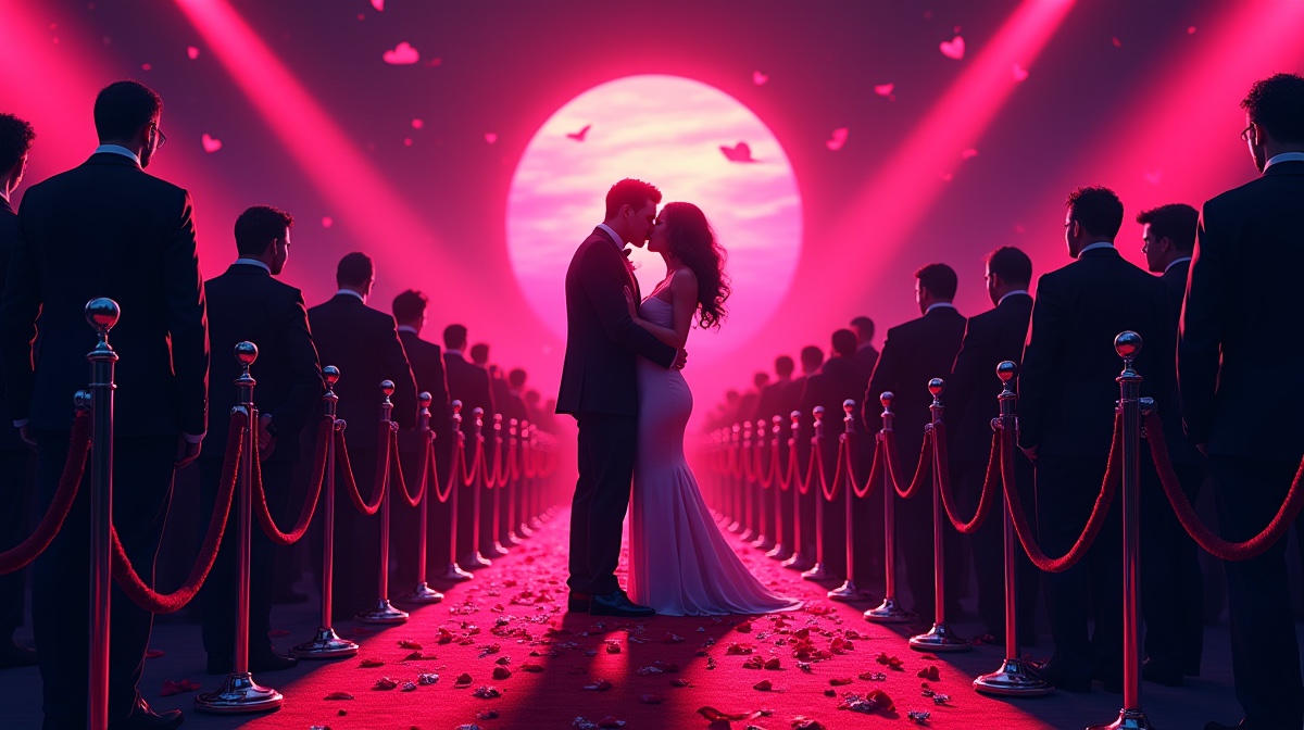 AI-generated editorial illustration for: SECRET SUPER BOWL ROMANCE? LIP READER REVEALS HAMILTON'S CONFESSION TO KARDASHIA