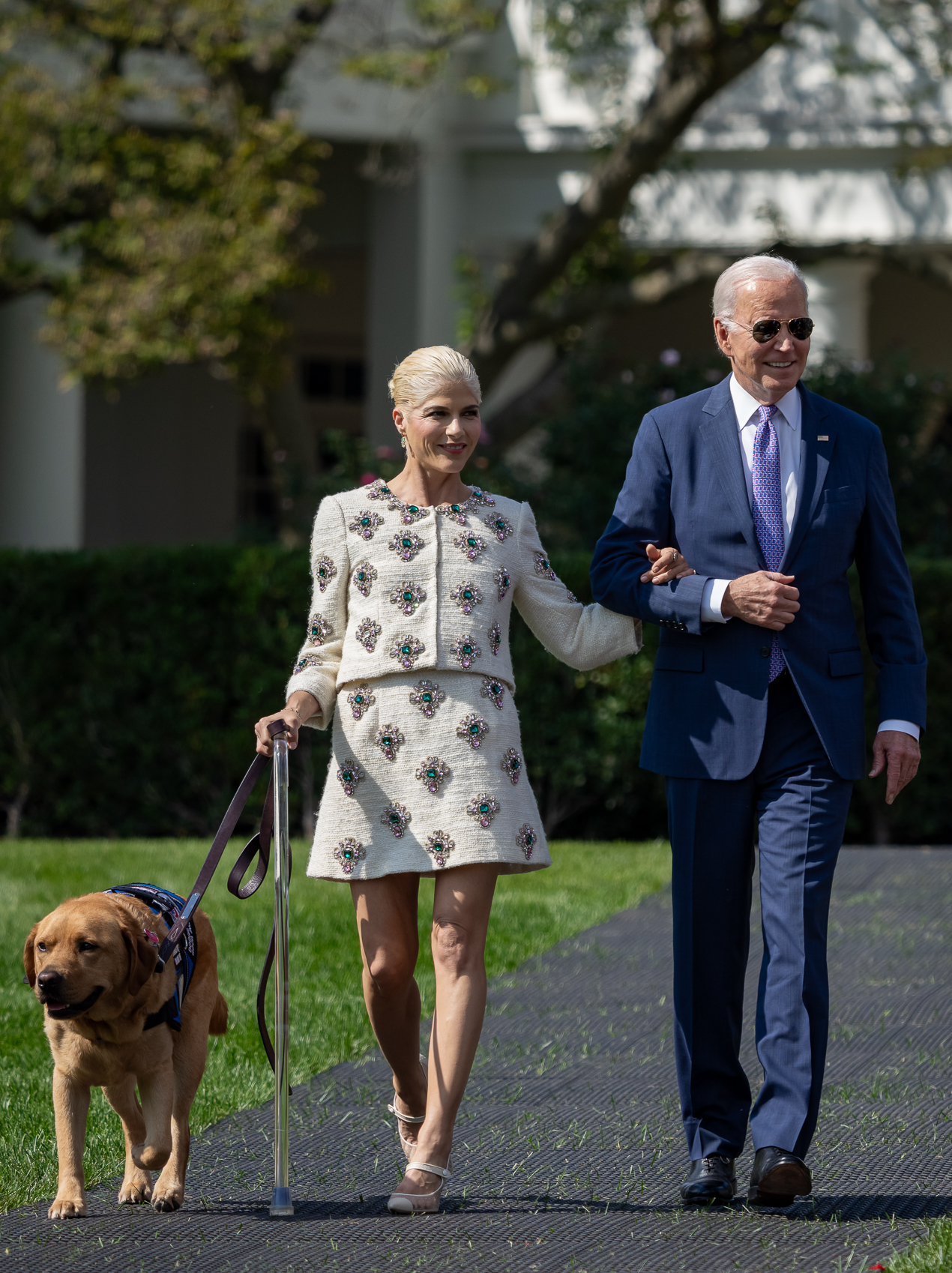 Cruel Intentions — President Joe Biden and actress and disability rights activist Selma Blair arrive to an Americans with Disabilities Act (ADA) reception on the South Lawn, Monday, October 2, 2023, at the White House