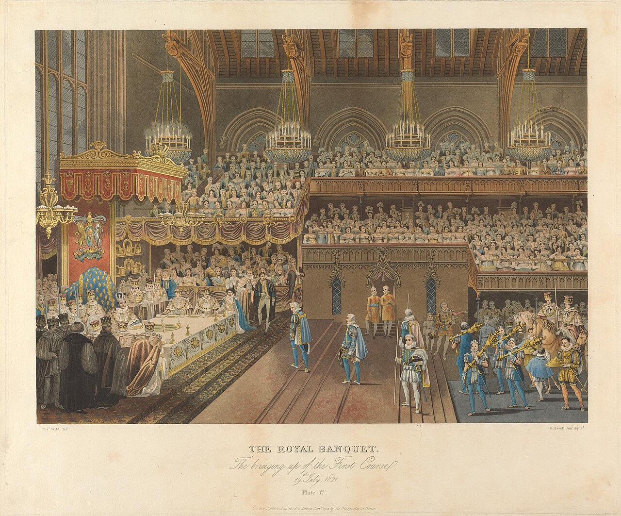 The Bringing Up — The Royal Banquet, the Bringing Up of the First Course, 19th July 1821 title QS:P1476,en: